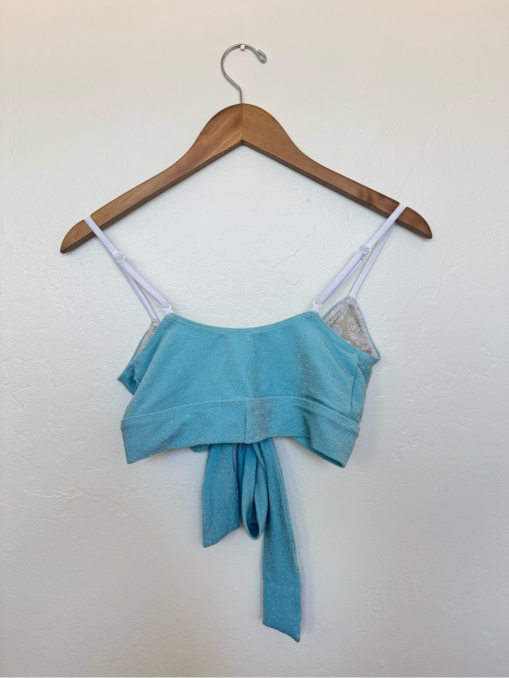 NWOT Free People free-est Lurex Sydney Crop Bikini Set “Tropical Breeze” - Picture 4 of 12